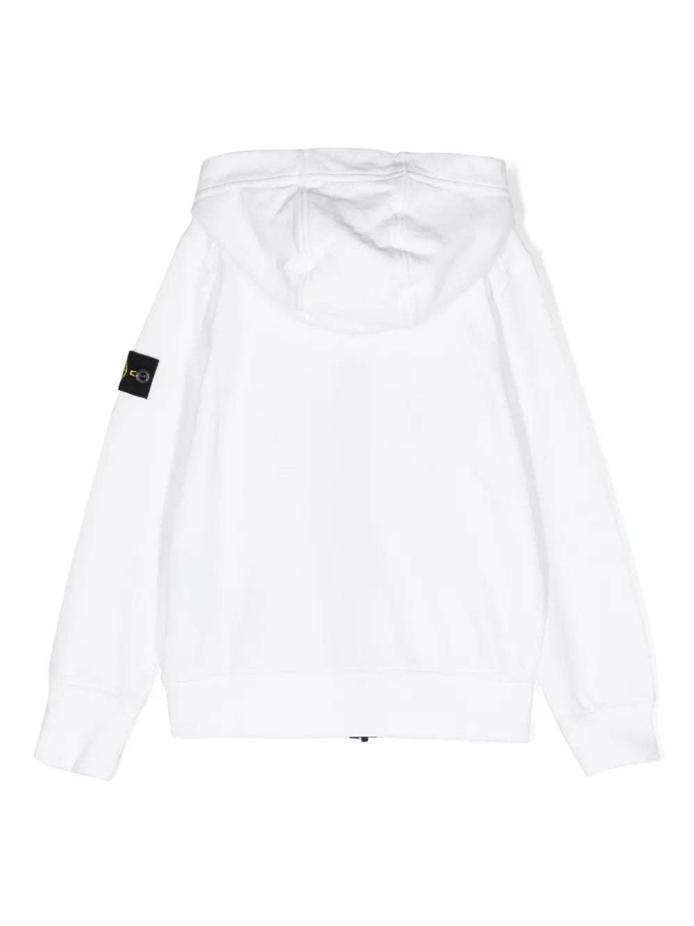 Stone Island White Zip Hoodie