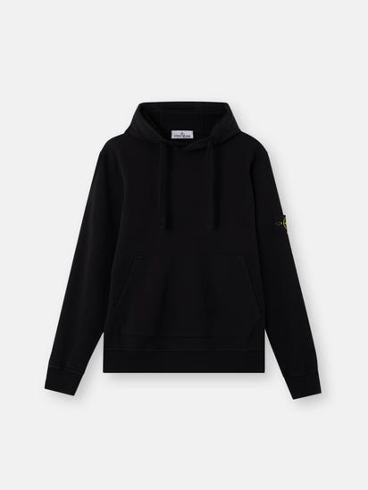 Stone Island Zip Hoodie in Organic Cotton Fleece