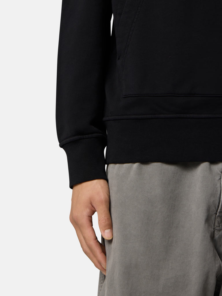 Stone Island Zip Hoodie in Organic Cotton Fleece