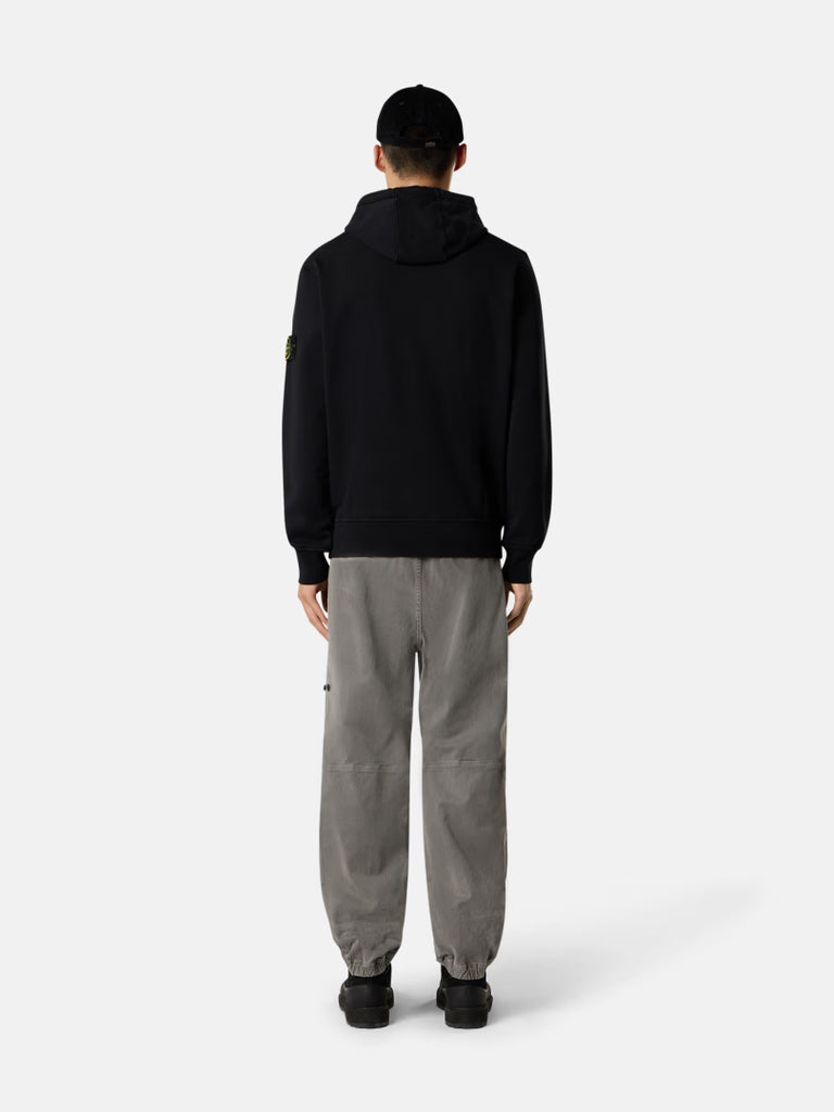 Stone Island Zip Hoodie in Organic Cotton Fleece