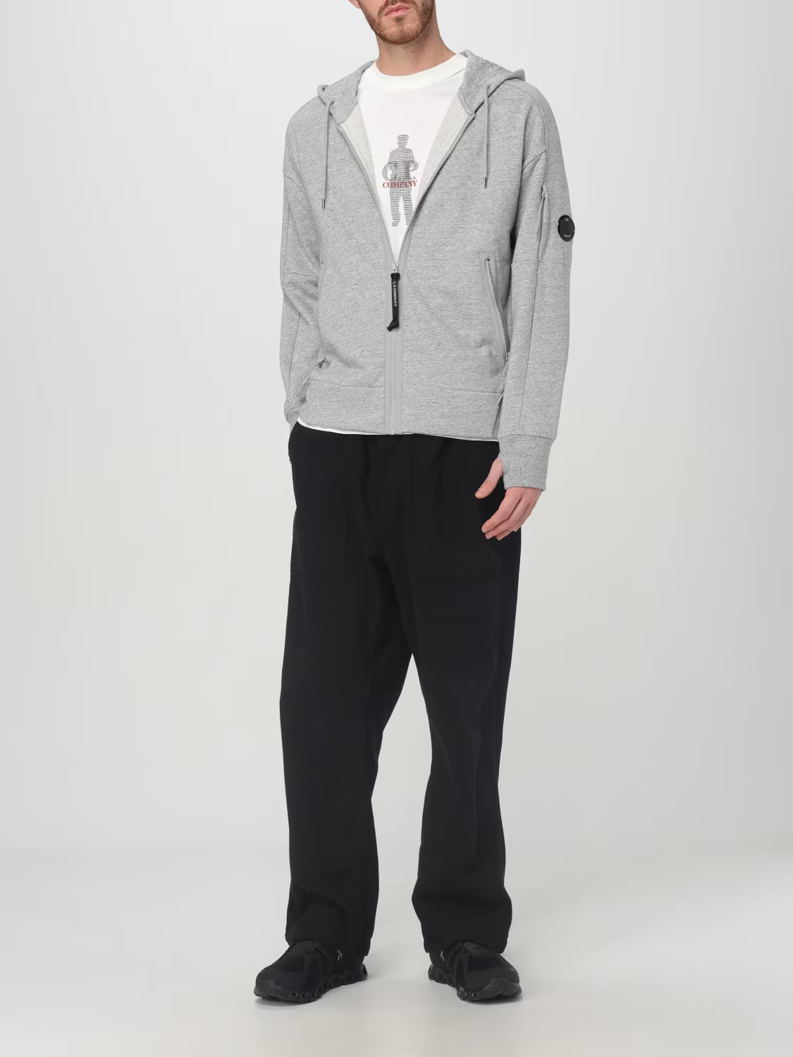 C.P. Company Gray Zip-Up Hoodie