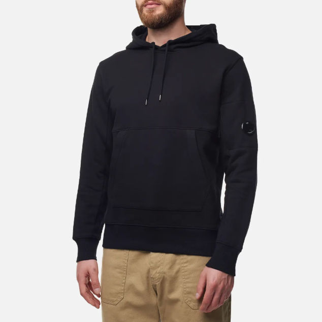 C.P. Company Diagonal Raised Fleece Lens Hoodie