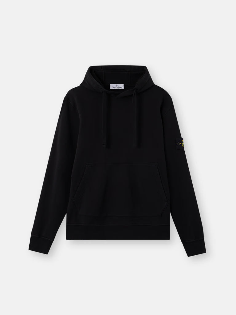 Stone Island Zip Hoodie in Organic Cotton Fleece