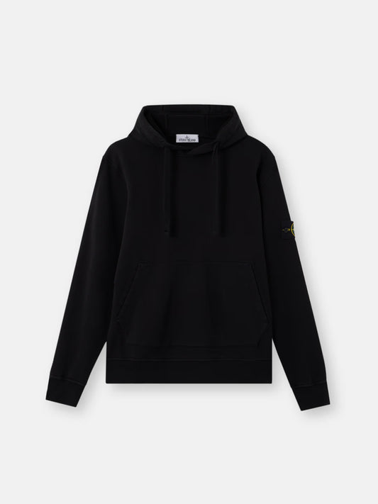 Stone Island Zip Hoodie in Organic Cotton Fleece
