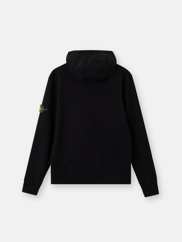 Stone Island Zip Hoodie in Organic Cotton Fleece