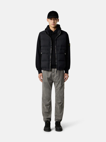 Stone Island Zip Hoodie in Organic Cotton Fleece