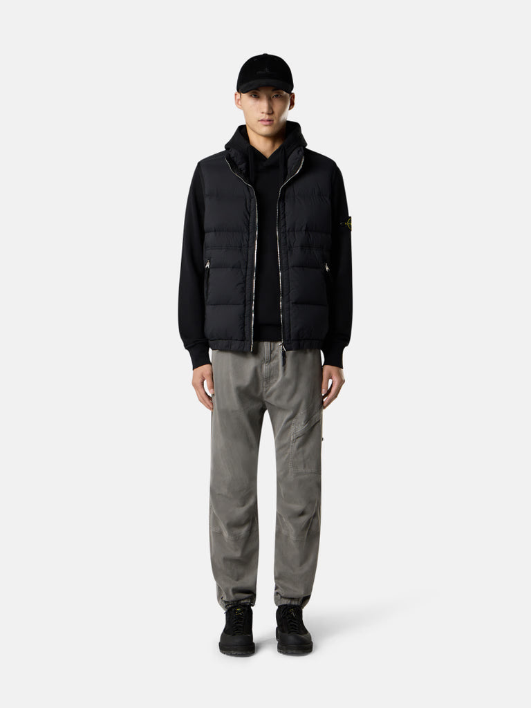 Stone Island Zip Hoodie in Organic Cotton Fleece